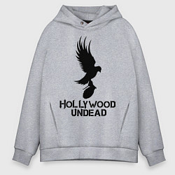 Толстовка оверсайз мужская Hollywood Undead, цвет: меланж