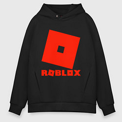 Толстовка оверсайз мужская Roblox Logo, цвет: черный