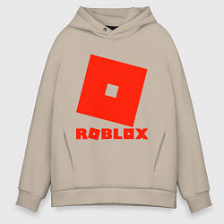 Толстовка оверсайз мужская Roblox Logo, цвет: миндальный