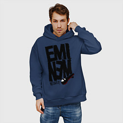 Толстовка оверсайз мужская Eminem recovery, цвет: тёмно-синий — фото 2
