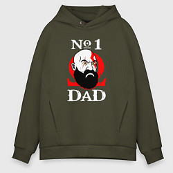 Толстовка оверсайз мужская Dad Kratos, цвет: хаки