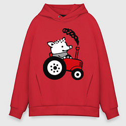 Мужское худи оверсайз Поросенок Петр