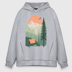 Мужское худи оверсайз Wood Adventure