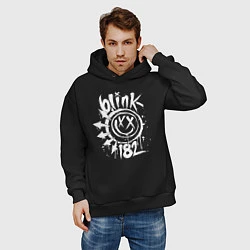 Толстовка оверсайз мужская Blink-182: Smile, цвет: черный — фото 2