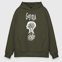 Толстовка оверсайз мужская Gojira, цвет: хаки