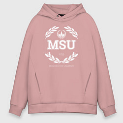 Толстовка оверсайз мужская MSU, цвет: пыльно-розовый