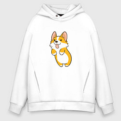 Мужское худи оверсайз Корги лапочка