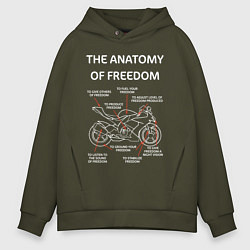 Толстовка оверсайз мужская The Anatomy of Freedom, цвет: хаки