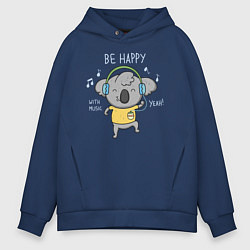 Мужское худи оверсайз Koala: Be Happy