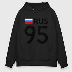 Толстовка оверсайз мужская RUS 95, цвет: черный