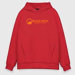 Толстовка оверсайз мужская Black Mesa: Research Facility, цвет: красный