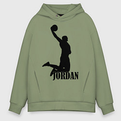 Толстовка оверсайз мужская Jordan Basketball цвета авокадо — фото 1