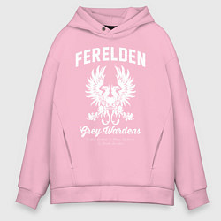 Толстовка оверсайз мужская Dragon Age, цвет: светло-розовый
