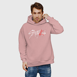 Толстовка оверсайз мужская STRAY KIDS FELIX, цвет: пыльно-розовый — фото 2