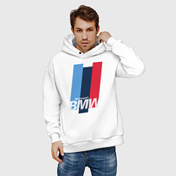 Толстовка оверсайз мужская BMW motosport, цвет: белый — фото 2
