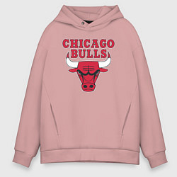 Толстовка оверсайз мужская CHICAGO BULLS, цвет: пыльно-розовый