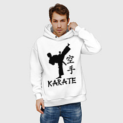 Толстовка оверсайз мужская Karate craftsmanship, цвет: белый — фото 2