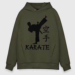 Толстовка оверсайз мужская Karate craftsmanship, цвет: хаки