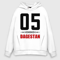 Толстовка оверсайз мужская 05 Dagestan, цвет: белый