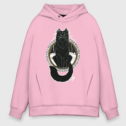 Толстовка оверсайз мужская Йольский кот, цвет: светло-розовый