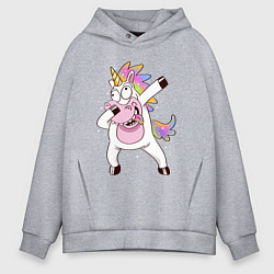 Мужское худи оверсайз Dabbing Unicorn