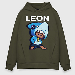 Мужское худи оверсайз Brawl Stars LEON SHARK