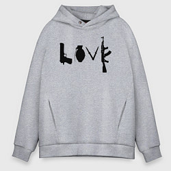 Мужское худи оверсайз Banksy LOVE
