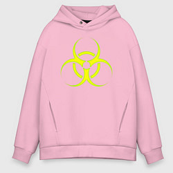 Толстовка оверсайз мужская BIOHAZARD, цвет: светло-розовый