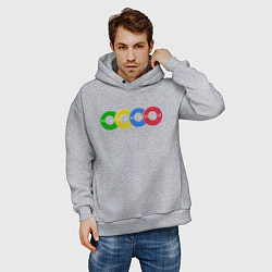 Толстовка оверсайз мужская Тяжелая атлетика, цвет: меланж — фото 2