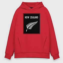 Толстовка оверсайз мужская Регби Новая Зеландия, цвет: красный