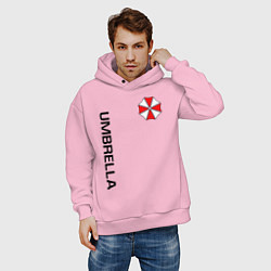 Толстовка оверсайз мужская UMBRELLA CORP, цвет: светло-розовый — фото 2