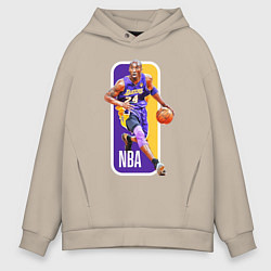 Толстовка оверсайз мужская NBA Kobe Bryant, цвет: миндальный