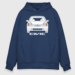 Мужское худи оверсайз Honda Civic EP 7gen