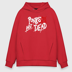 Мужское худи оверсайз Punks not dead