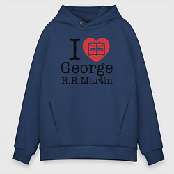 Толстовка оверсайз мужская I Love George Martin, цвет: тёмно-синий