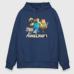 Толстовка оверсайз мужская MINECRAFT, цвет: тёмно-синий
