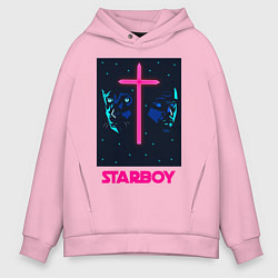 Толстовка оверсайз мужская STARBOY, цвет: светло-розовый