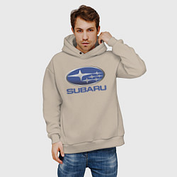 Толстовка оверсайз мужская SUBARU, цвет: миндальный — фото 2