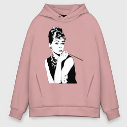 Мужское худи оверсайз Одри Хепбернхлопок