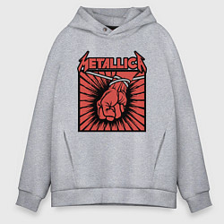 Толстовка оверсайз мужская Metallica, цвет: меланж
