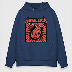Толстовка оверсайз мужская Metallica, цвет: тёмно-синий