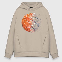 Толстовка оверсайз мужская BasketBall, цвет: миндальный
