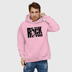 Толстовка оверсайз мужская QUEEN, цвет: светло-розовый — фото 2