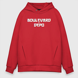 Толстовка оверсайз мужская Logo boulevard depo, цвет: красный