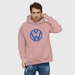 Толстовка оверсайз мужская Volkswagen, цвет: пыльно-розовый — фото 2