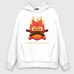 Мужское худи оверсайз My heart burns
