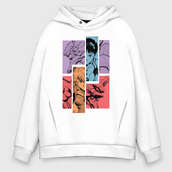 Мужское худи оверсайз Аска и Синдзи, Евангелион