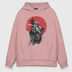 Мужское худи оверсайз Японский самурай