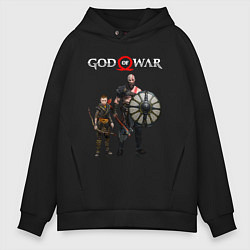 Толстовка оверсайз мужская GOD OF WAR, цвет: черный