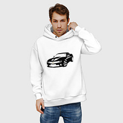 Толстовка оверсайз мужская Chevrolet Z, цвет: белый — фото 2